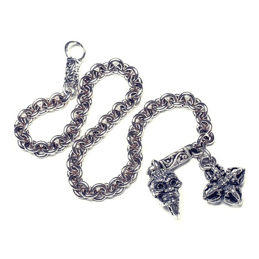 チベタン・モンク・スカル・チャームロック・ブレスレット