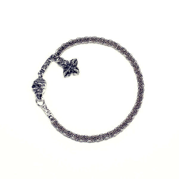 チベタン・モンク・スカル・チャームロック・ブレスレット