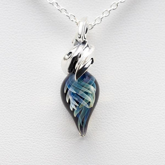 パイレックス ガラス シルバー ネックレス S QPE-090-PA-BL