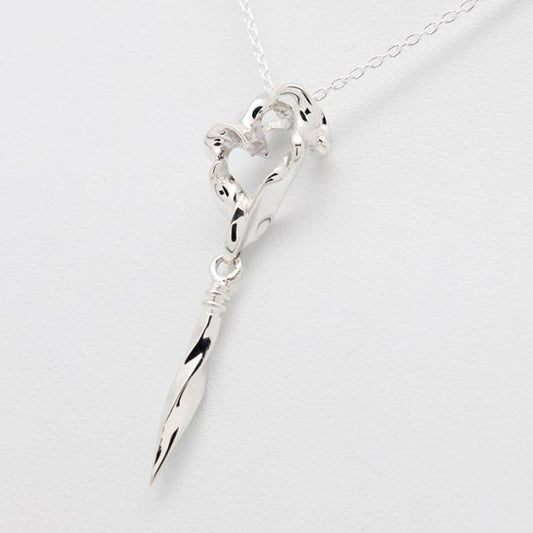 シルバーネックレス チェーン付き ハート QPE-112-CH