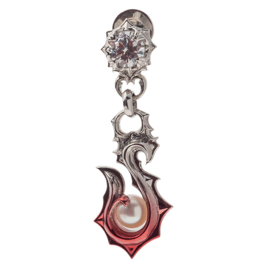 アルテミスキングス ARTEMISKINGS 赤彩フィッシュフックピアス 片耳分 AKE0121