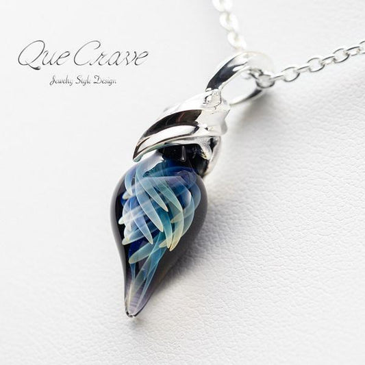 パイレックス ガラス シルバー ネックレス S QPE-090-PA-BL