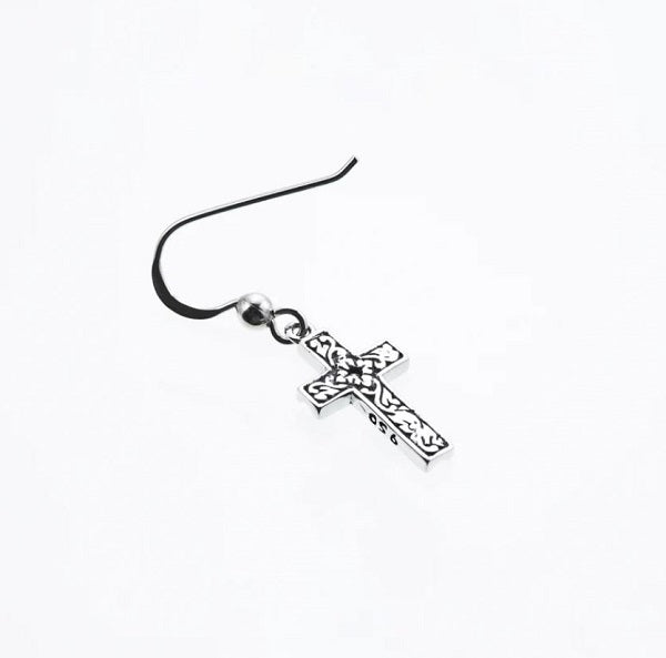 ZOCALO (ソカロ) トレンチ・クロス・フック・ピアス(ホワイトCZ)(シルバー950製) ZEG0004WCZ(HOOK)