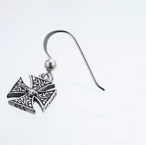 ZOCALO (ソカロ) マルタクロス・フック・ピアス(ホワイトCZ)(シルバー950製) ZEG0005WCZ(HOOK)