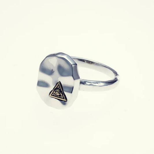 ZOCALO ソカロ 槌目 プレート リング アイ オブ プロビデンス Hammered Texture Plate Ring Eye of Providence