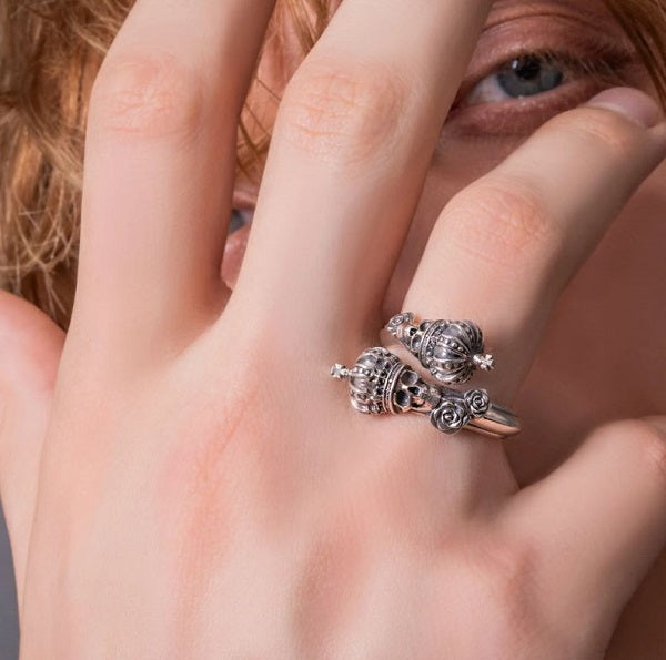 アルテミスキングス ARTEMISKINGS ツインスカルクラウンリング 指輪 AKR0079