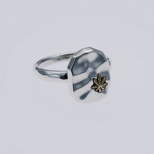 ZOCALO ソカロ 槌目 プレート リング リーフ Hammered Texture Plate Ring Leaf