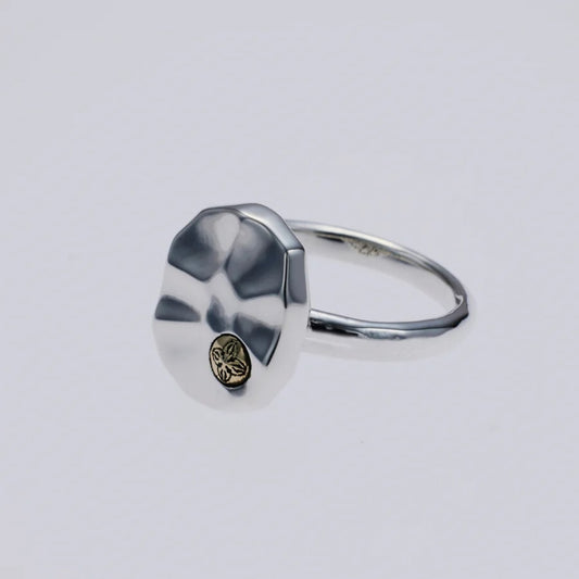 ZOCALO ソカロ 槌目 プレート リング ダブル ドージェ Hammered Texture Plate Ring Double Dorje