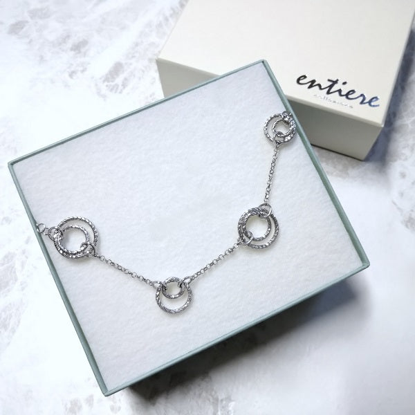 ダブルサークル キザミ ブレスレットFRABOSO(フラボッソ):イタリア製《Made in Italy》