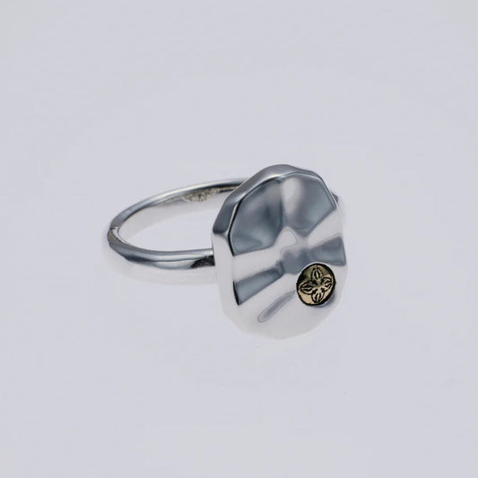 ZOCALO ソカロ 槌目 プレート リング ダブル ドージェ Hammered Texture Plate Ring Double Dorje