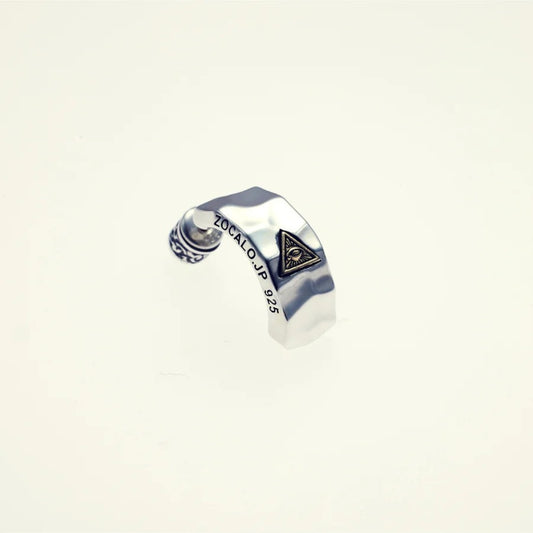 ZOCALO ソカロ 槌目 フープ ピアス アイ オブ プロビデンス Hammered Texture Hoop Earring Eye of Providence