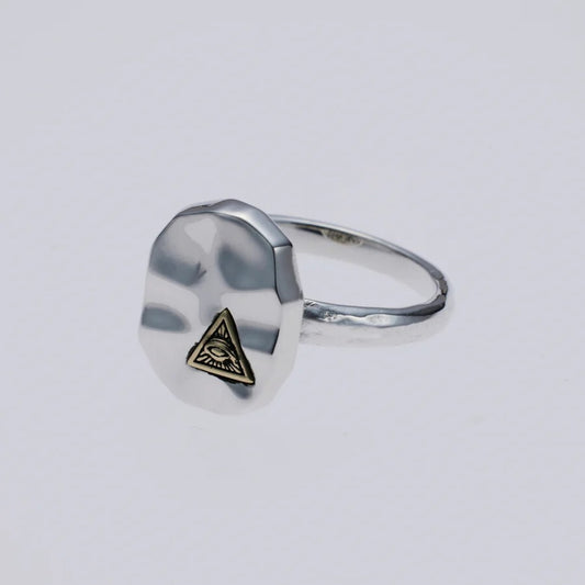 ZOCALO ソカロ 槌目 プレート リング アイ オブ プロビデンス Hammered Texture Plate Ring Eye of Providence