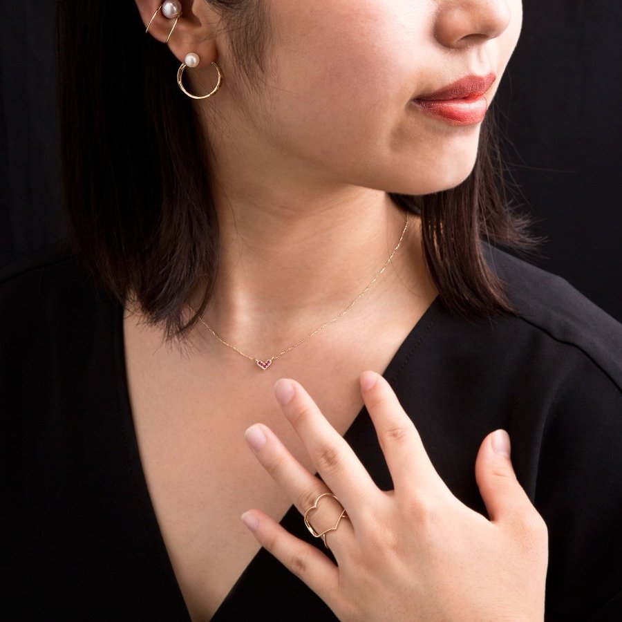 エレノアジュエリー/Elenore Jewelry 10金オープンハートリング ELR0001G