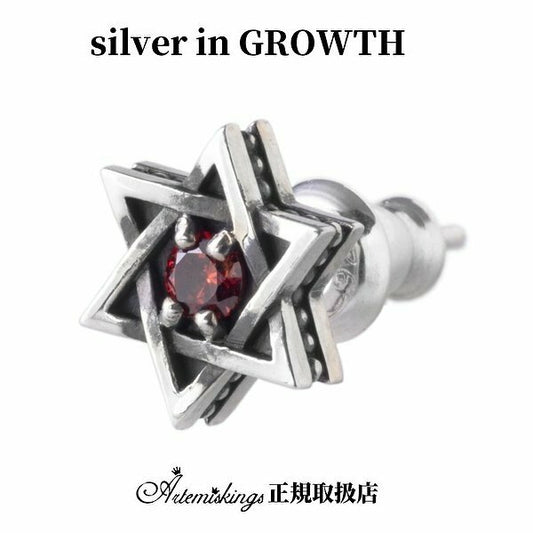 アルテミスキングス ARTEMIS KINGS ヘキサグラムスタッドピアスRD 片耳分 AKE0086