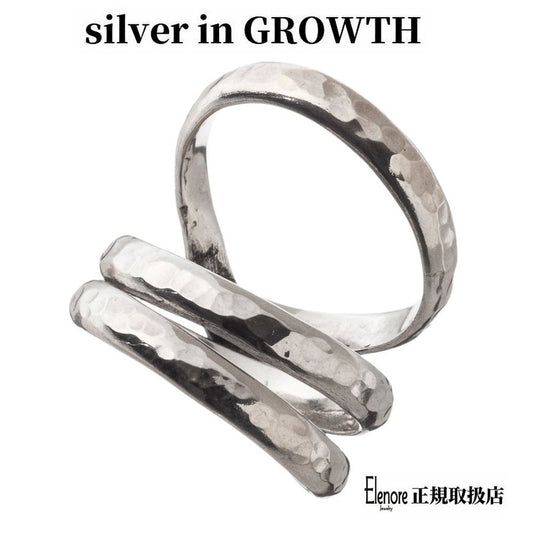 エレノアジュエリー/Elenore Jewelry 3重巻きメビウス甲丸槌目リング ELR0053