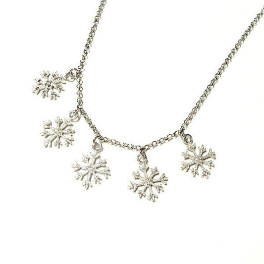 イタリア製 雪の結晶モチーフ ネックレス NF40449 RD