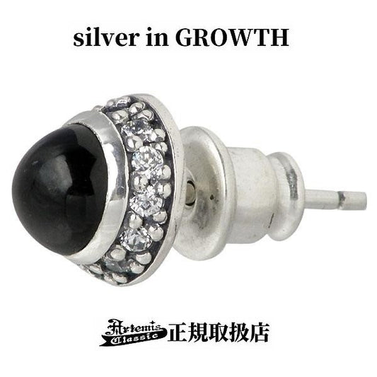 メーカー完売 最後の一個 ラウンドブラックスターピアス(片耳分) Artemis Classic/アルテミスクラシック (シルバー925製) ace0061