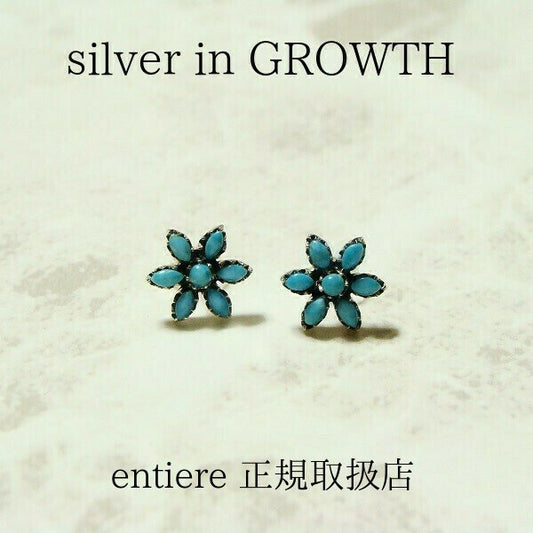 フラワーモチーフ ターコイズ ピアス E-1723/TQ