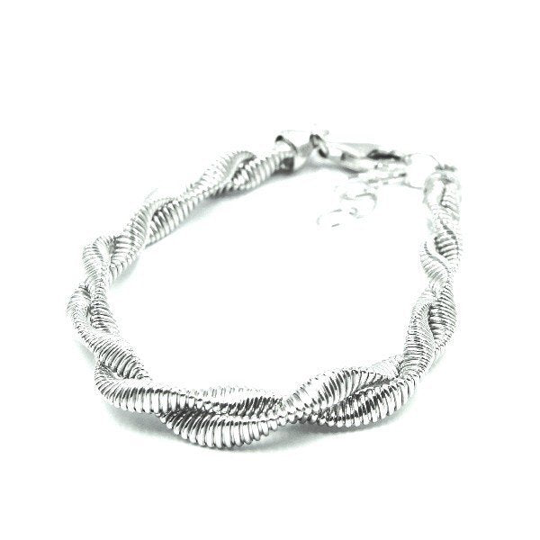 ツインウエーブ シルバーブレスレット イタリア製 MZSK 88-18+3