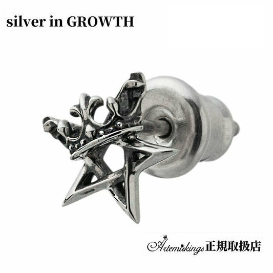 アルテミスキングス ARTEMISKINGS 王冠五芒星ピアス 片耳分 AKE0102