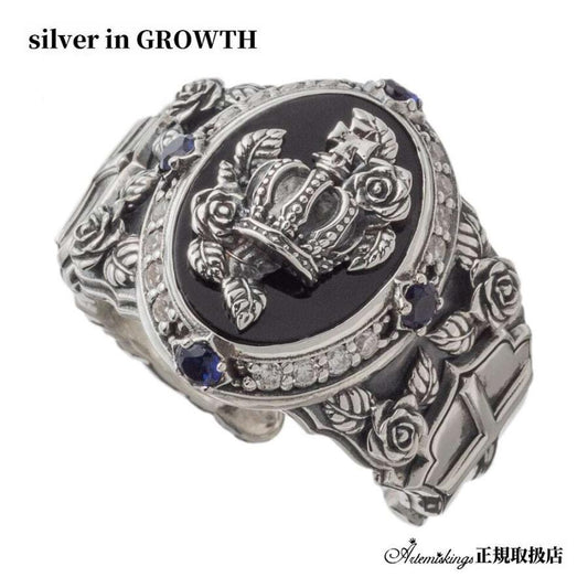 黒薔薇リング AKR0066 Black rose ring シルバーアクセサリー Silver jewelry