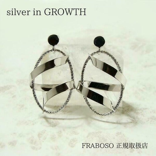 シルバーオーバルピアス FRABOSO(フラボッソ):イタリア製《Made in Italy》OR09981 BC FO RH