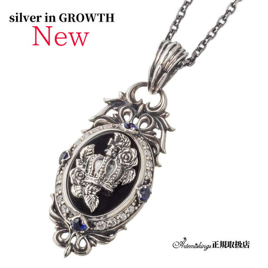 黒薔薇ペンダント ACP0141 Black rose pendant シルバーアクセサリー Silver jewelry