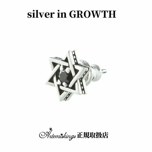 ヘキサグラムスタッドピアスBK 片耳分 アルテミスキングス ARTEMIS KINGS ake0072