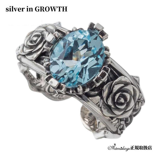 トパーズローズリング ブルートパーズ AKR0064 Topaz Rose Ring Blue Topaz シルバーアクセサリー Silver jewelry