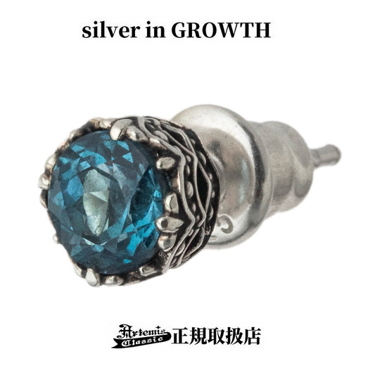 アルテミスクラシック ArtemisClassic ジュエルクラウンピアス ロンドンブルートパーズ 片耳分 シルバー ACE0165