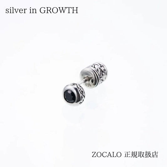 ZOCALO (ソカロ) ジュエルド・アイビー・ラウンド・ピアス S (ブラックCZ) JEWELED IVY ROUND STUD : S (BLACK CZ)