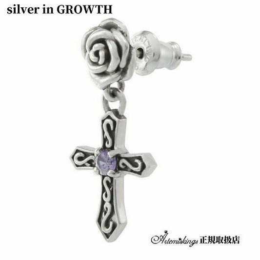 ローズクロスドロップピアス/片耳分/アルテミスキングス/ARTEMIS KINGS ake0081