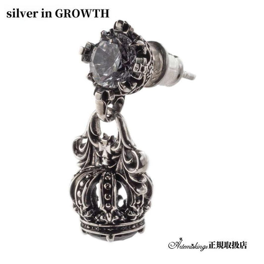 ノーブルクラウンピアス AKE0109 Noble crown earring シルバーアクセサリー Silver jewelry