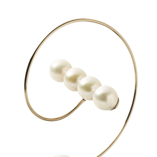 エレノアジュエリー/Elenore Jewelry 10金パールバースパイラルフープピアス/片耳分 ele0013