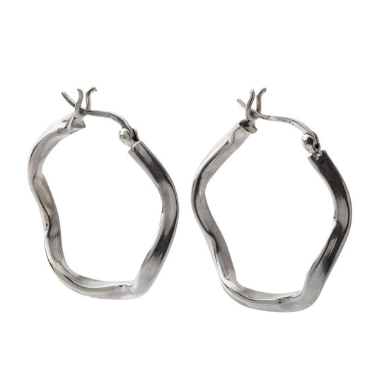 エレノアジュエリー/Elenore Jewelry ウェイブフープシルバーピアス 両耳分 ELE0048