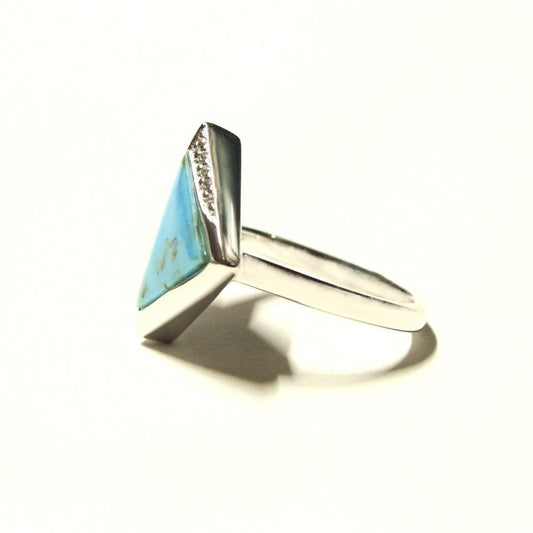 『entiere/アンティエーレ』ターコイズ×ジルコニア リング R3328CTQ RD