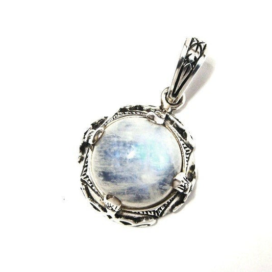 ZOCALO (ソカロ) イスラミック・ラウンド・ペンダント・レインボームーンストーン (シルバー950製) ZZPDG-0062RMS