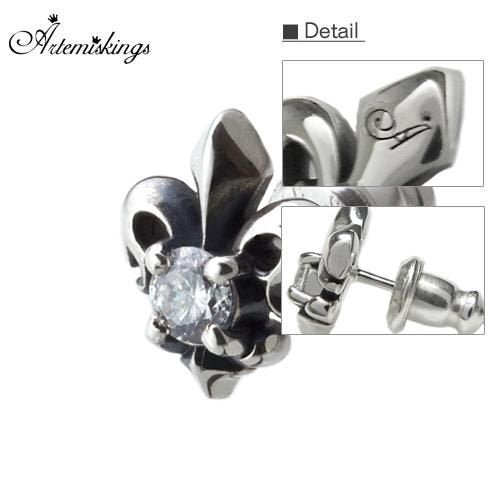 ストーンリリィスタッドCL/片耳分/アルテミスキングス/ARTEMIS KINGS (シルバー925製) ake0044