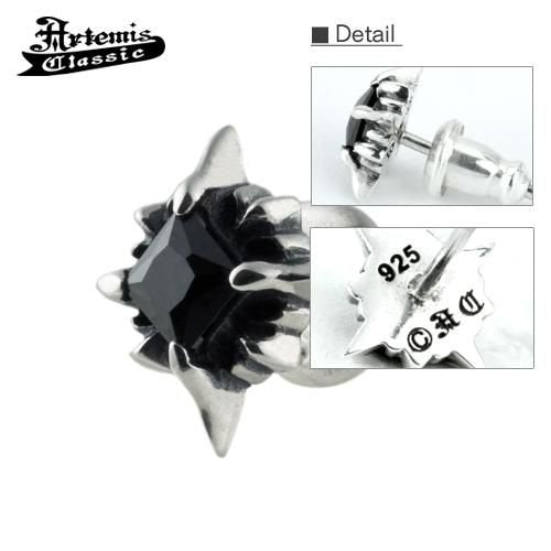 RAYピアスBK 片耳分 Artemis Classic アルテミスクラシック (シルバー925製) ace0087