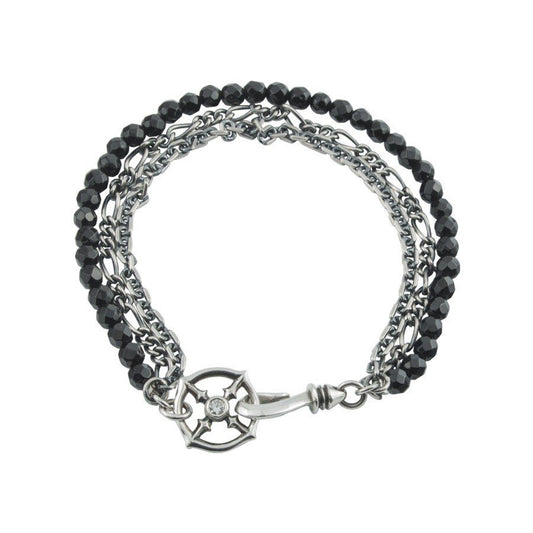 ブラックスピネル3連ブレスレット/ Artemis Classic/アルテミスクラシック(シルバー925製) acb0102