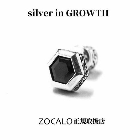 ZOCALO (ソカロ) ジュエルド・アイビー・ヘキサゴン・ピアス・片方売り ZZEG-0026