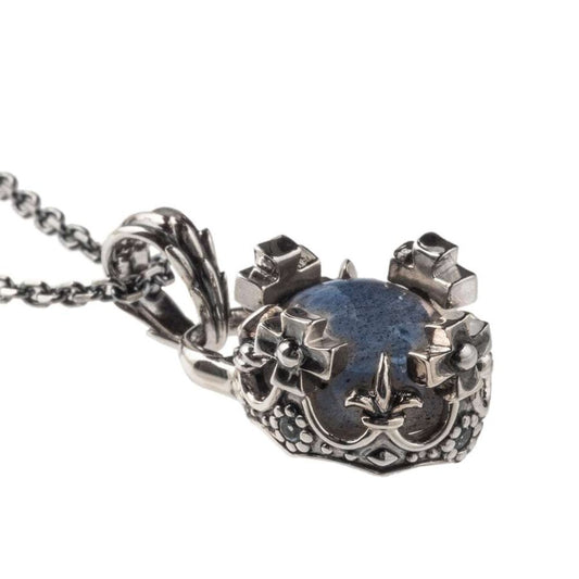 オーバルクラウンペンダントラブラドライト AKP0137 Oval Crown Pendant Labradorite シルバーアクセサリー Silver jewelry
