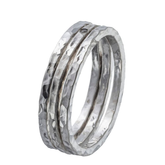 エレノアジュエリー/Elenore Jewelry ダイヤモンド3連スタッカブルシルバーリング ELR0023