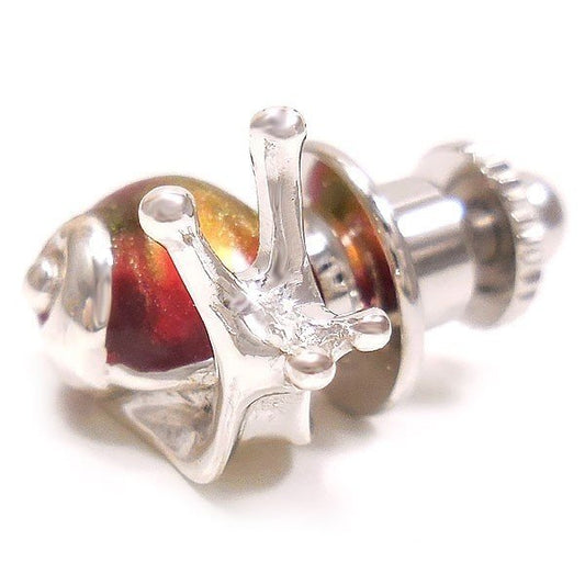 ピンブローチ ラペルピン シルバー925 かたつむり イタリア製 サツルノ SPNI-54