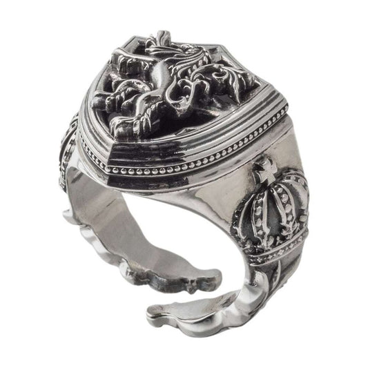 ライオンシールドリング AKR0065 Lion shield ring シルバーアクセサリー Silver jewelry