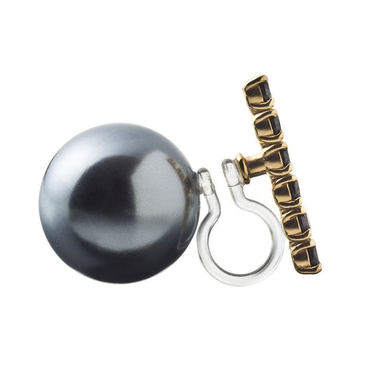 エレノアジュエリー/Elenore Jewelry ブラックボールノンホールピアス/片耳分 elnh0002