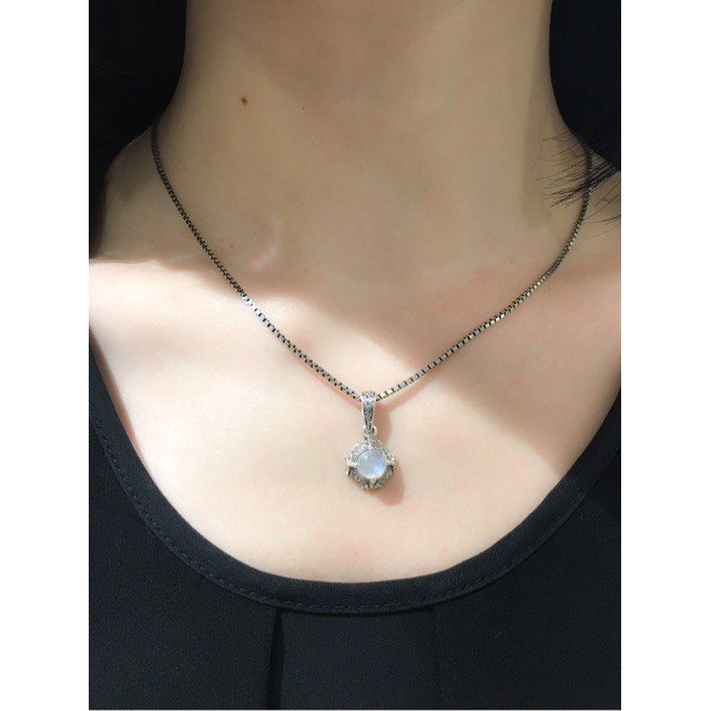 ZOCALO (ソカロ) イスラミック・ラウンド・ペンダントS・レインボームーンストーン (シルバー950製) ZZPDG-0061RMS