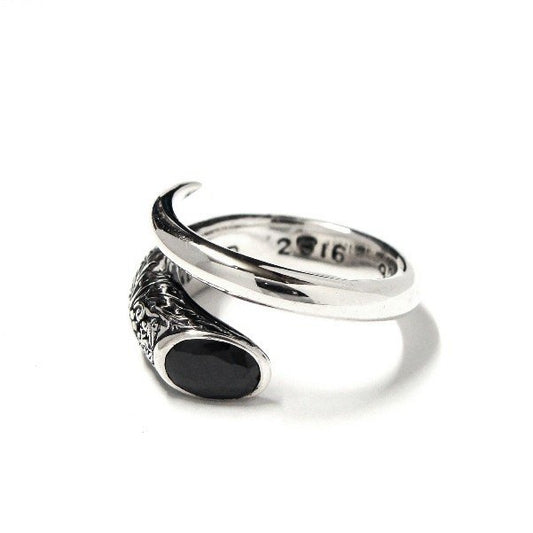 ZOCALO(ソカロ) アイビー・スパイラル・リング・オーバル・ブラックCZ ZZRG-0033BKCZ