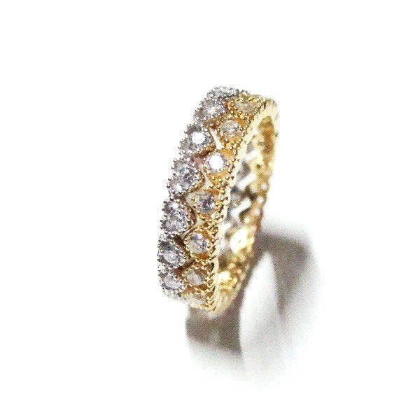 女性人気NO-1!! フルエタニティーリング ゴールドコーティング R7102 GD