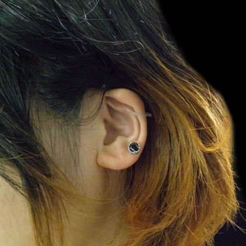 クラウンストーンスタッドBK/アルテミスキングス/ARTEMIS KINGS (シルバー925製) ake0036